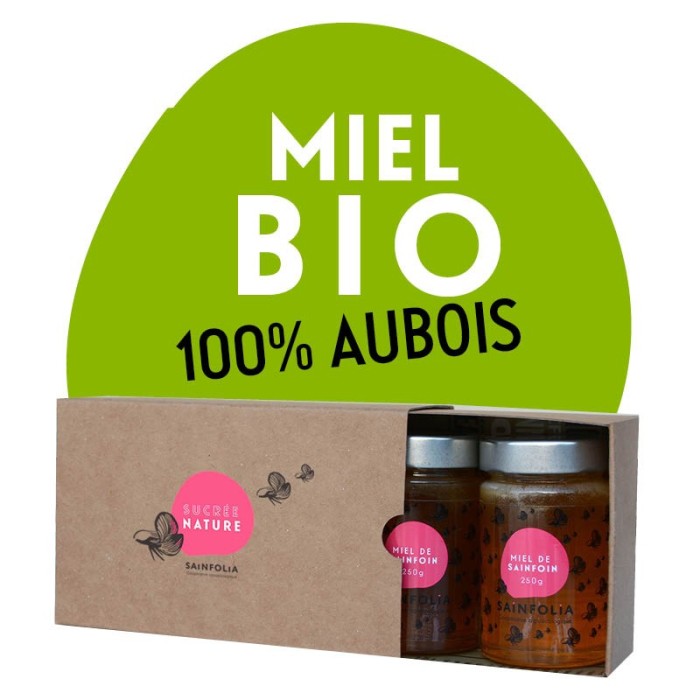 Miel de sainfoin bio en coffret Sucré nature Miel de sainfoin bio en coffret Sucré nature